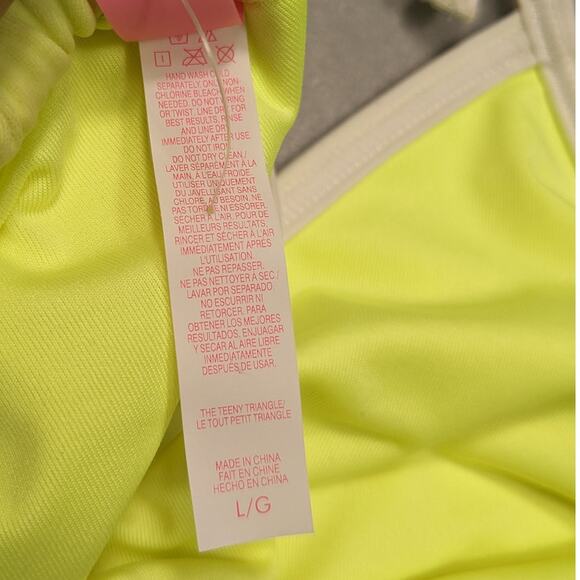 Victoria's Secret Bikini Top Women Large Butter Yellow String‎ Y2K EUC - Picture 3 of 12